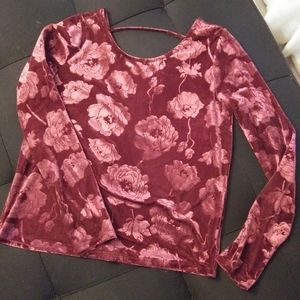 Floral Velvet Top